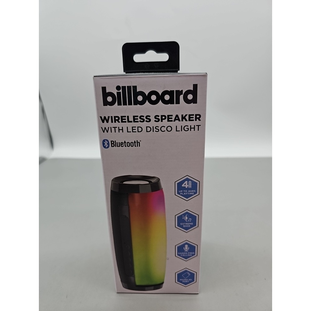 New! Billboard Wireless Speaker with LED Disco Light Model BB6900 New